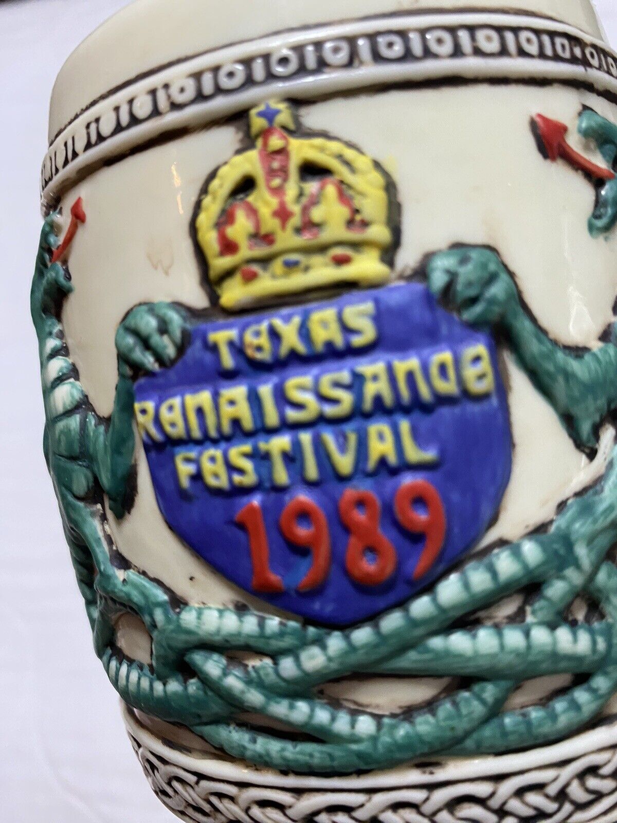 TRF TX Texas Renaissance Festival 89 With Dragons Coffee Cup Mug Ren Fest