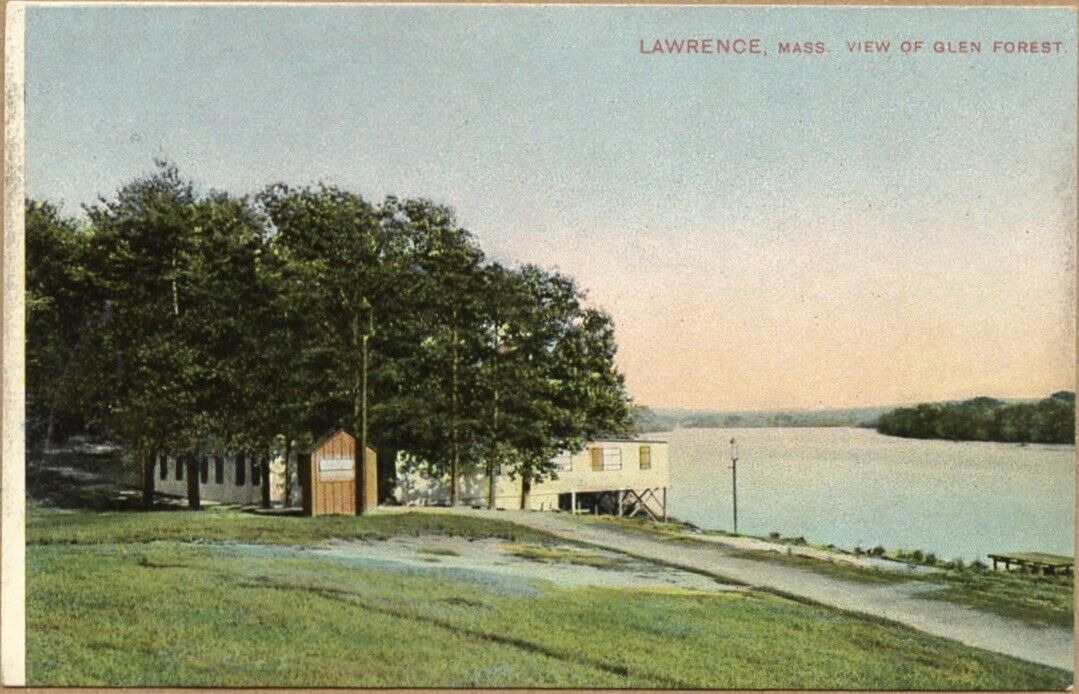 Lawrence MA View Glen Forest Massachusetts Postcard