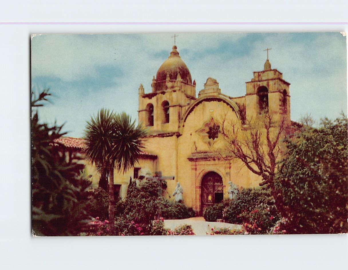 Postcard San Carlos Mission Carmel California USA