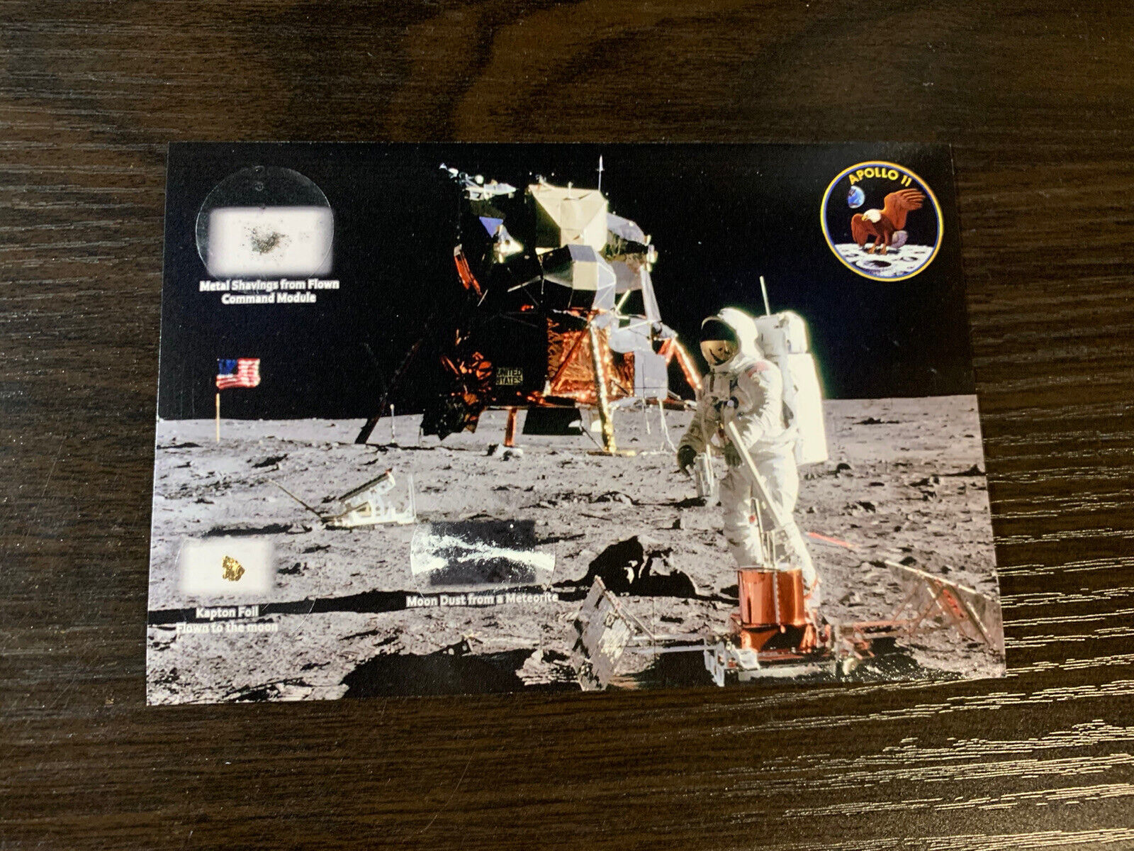 Apollo 11 Relics Kapton Foil Moon Dust Metal Flown Command Module Piece NASA