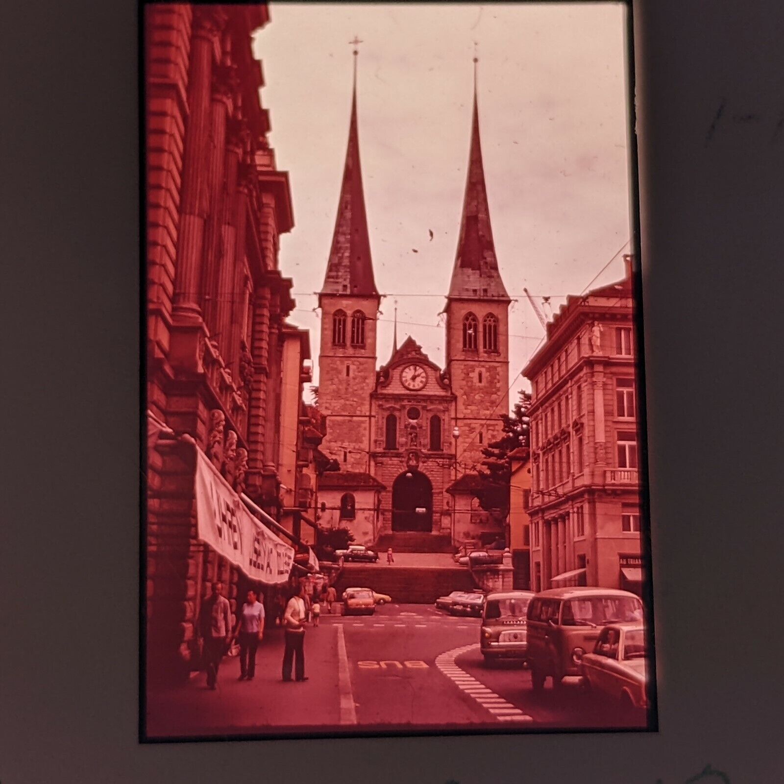 1970s Lucerne, Switzerland Hofkirche St. Leodegar 35mm Photo Catholic Church D2