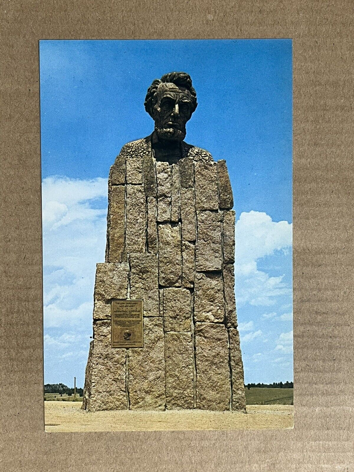 Postcard Wyoming WY Cheyenne Laramie President Abraham Lincoln Monument Vintage