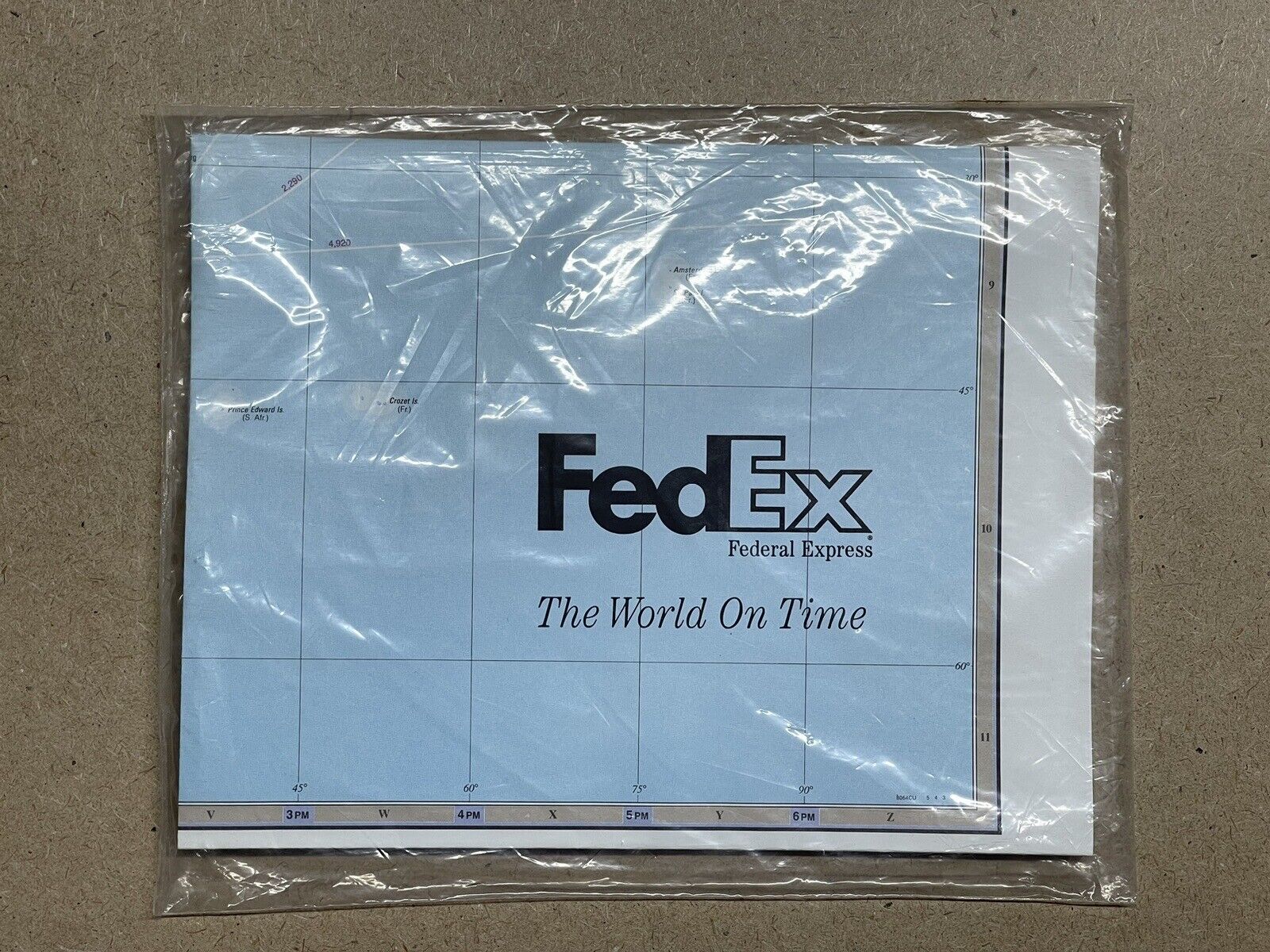 Vintage 1980-90s SEALED FedEx Federal Express Map RARE NIP Collectors 8064CU