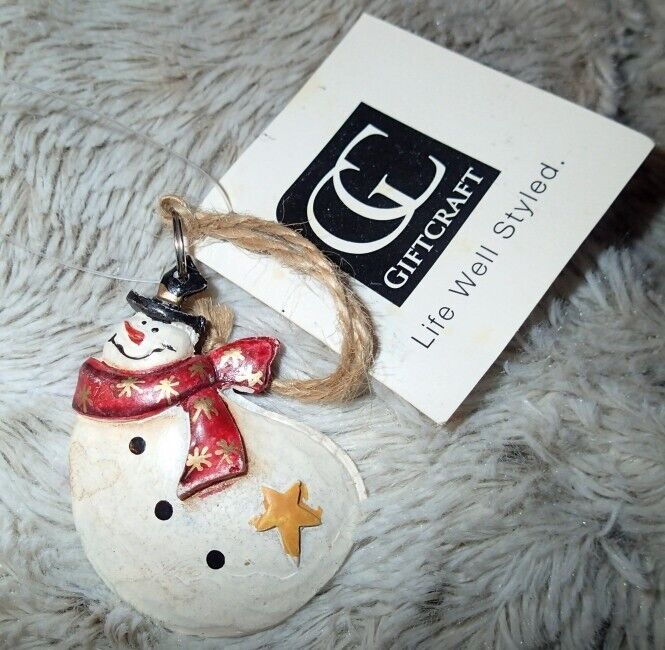 GIFTCRAFT ORNAMENT ~ WHIMSICAL SNOWMAN *NEW