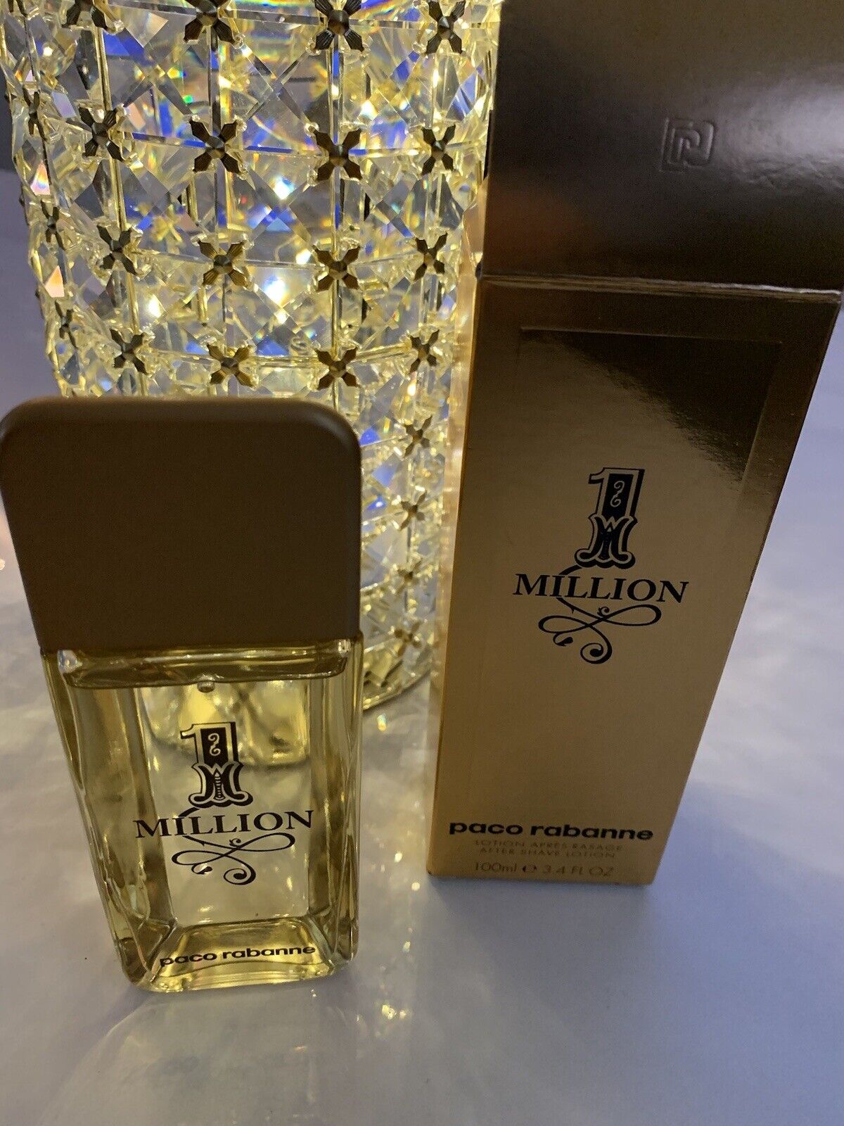 1 Million By Paco Rabanne Aftershave Lotion Splash Nearly Full 100ml/3.4 Fl OZ
