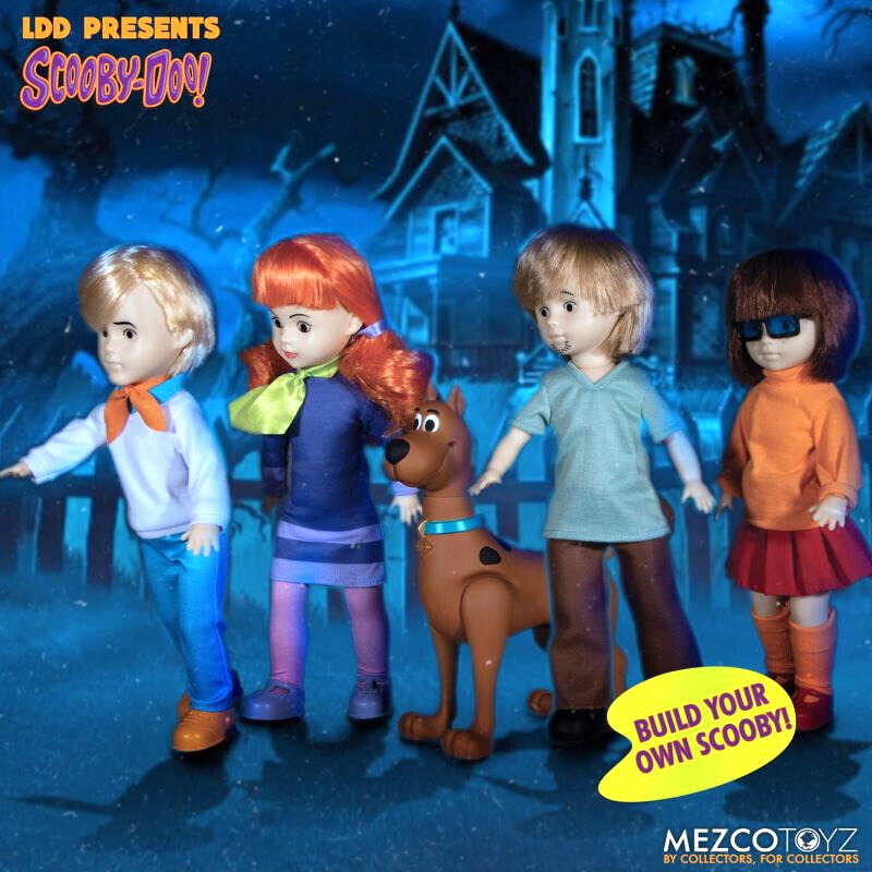 MEZCO Living Dead Dolls Scooby Doo + Mystery Inc SET with BAF Scooby MIB