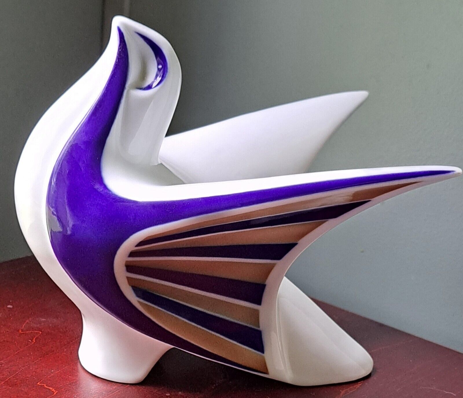 Vintage Sargadelos Bird Porcelain Modernist Sculpture - Made in Argentina, SPAIN