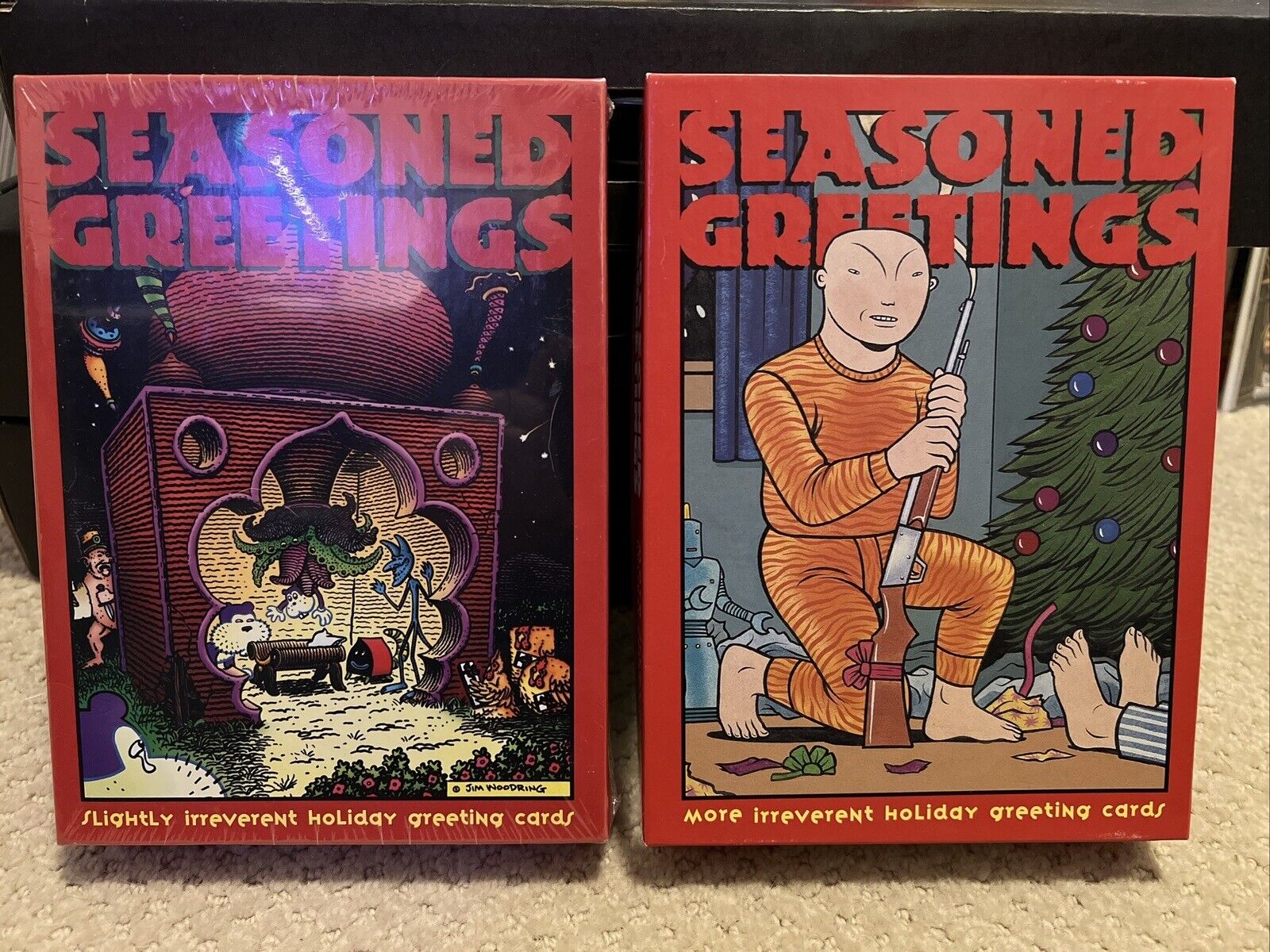 Seasoned Greetings Irreverent Holiday, Greeting Cards. Set 1 and 2. Ultra Rare