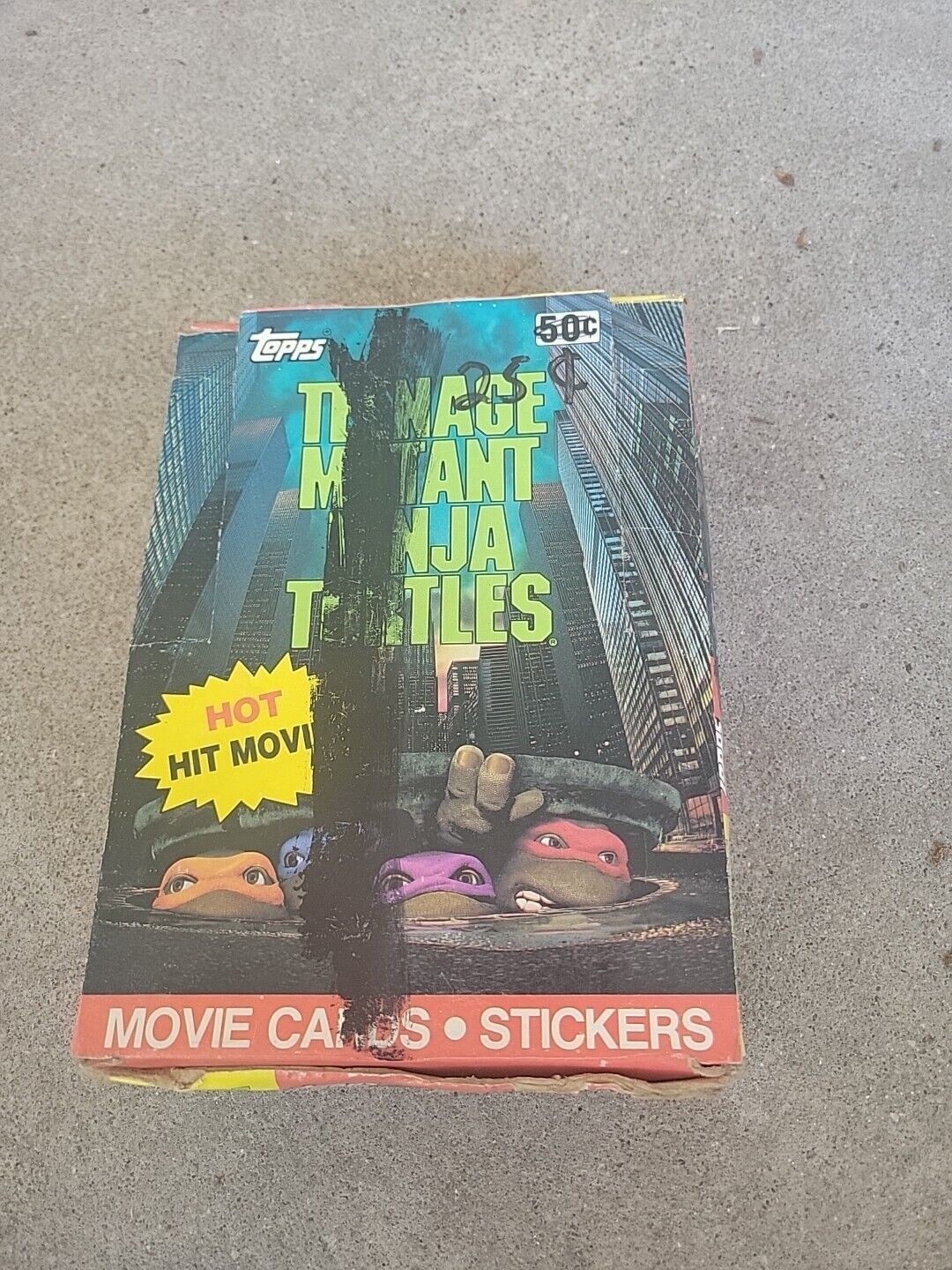 1990 Topps TEENAGE MUTANT NINJA TURTLES Movie Trading Cards Box ~ 36 Packs