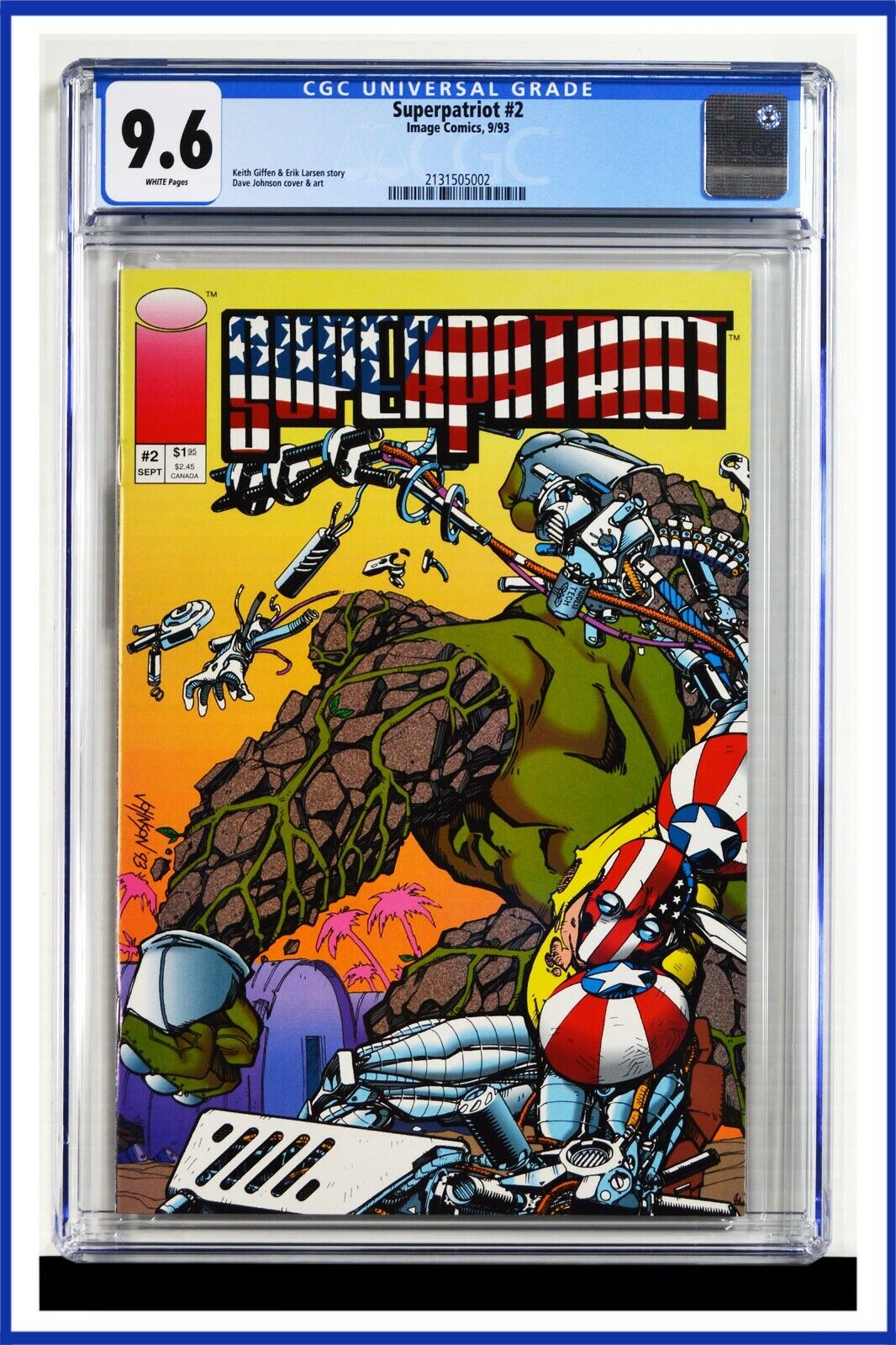 Superpatriot #2 CGC Graded 9.6 Image September 1993 White Pages Comic Book