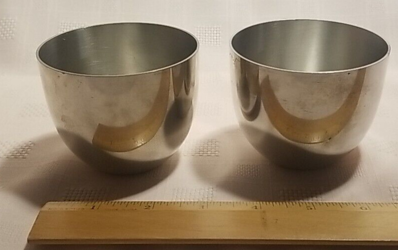 SET of 2 Vintage STIEFF Solid Pewter Jefferson Bowls P50  - Preowned