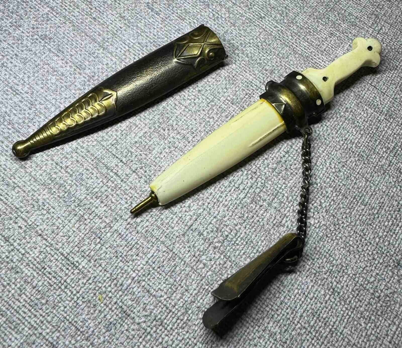 1980\'s Vintage Soviet USSR Ballpoint pen to write blade sword in its scabbard