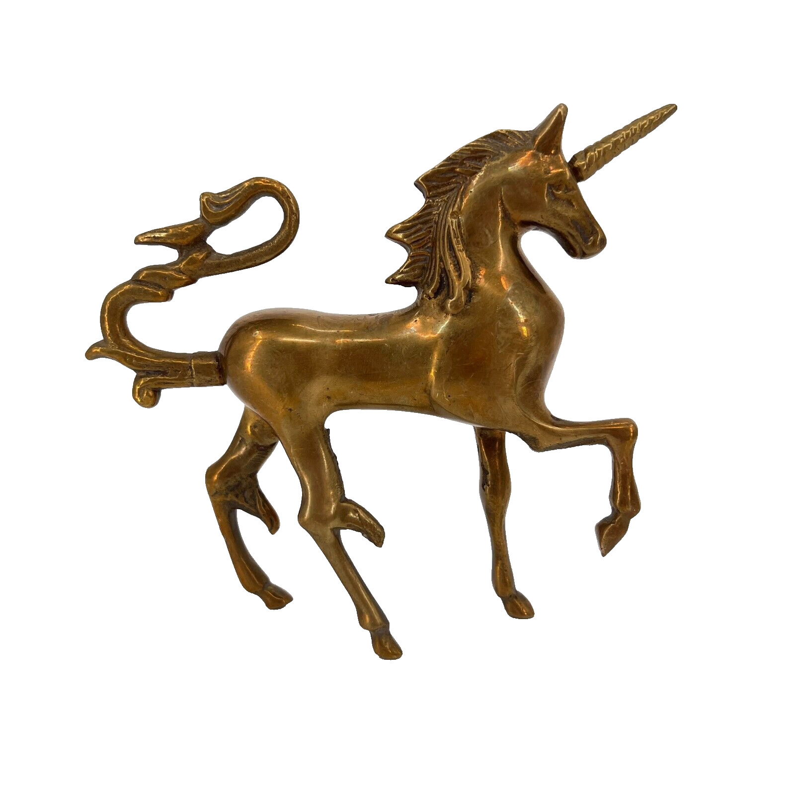 Vintage Brass Unicorn Magical Mystical Creature Figurine Nursery Decor 5.75\