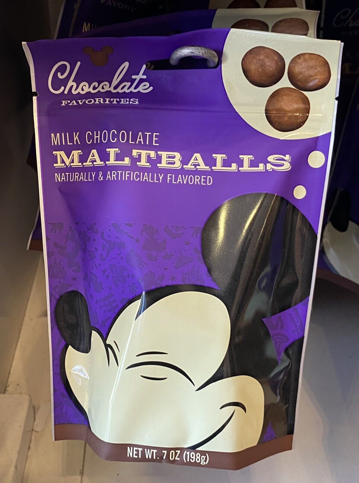 Disney Parks Chocolate Favorites Milk Chocolate Malt Balls 7oz. Bag
