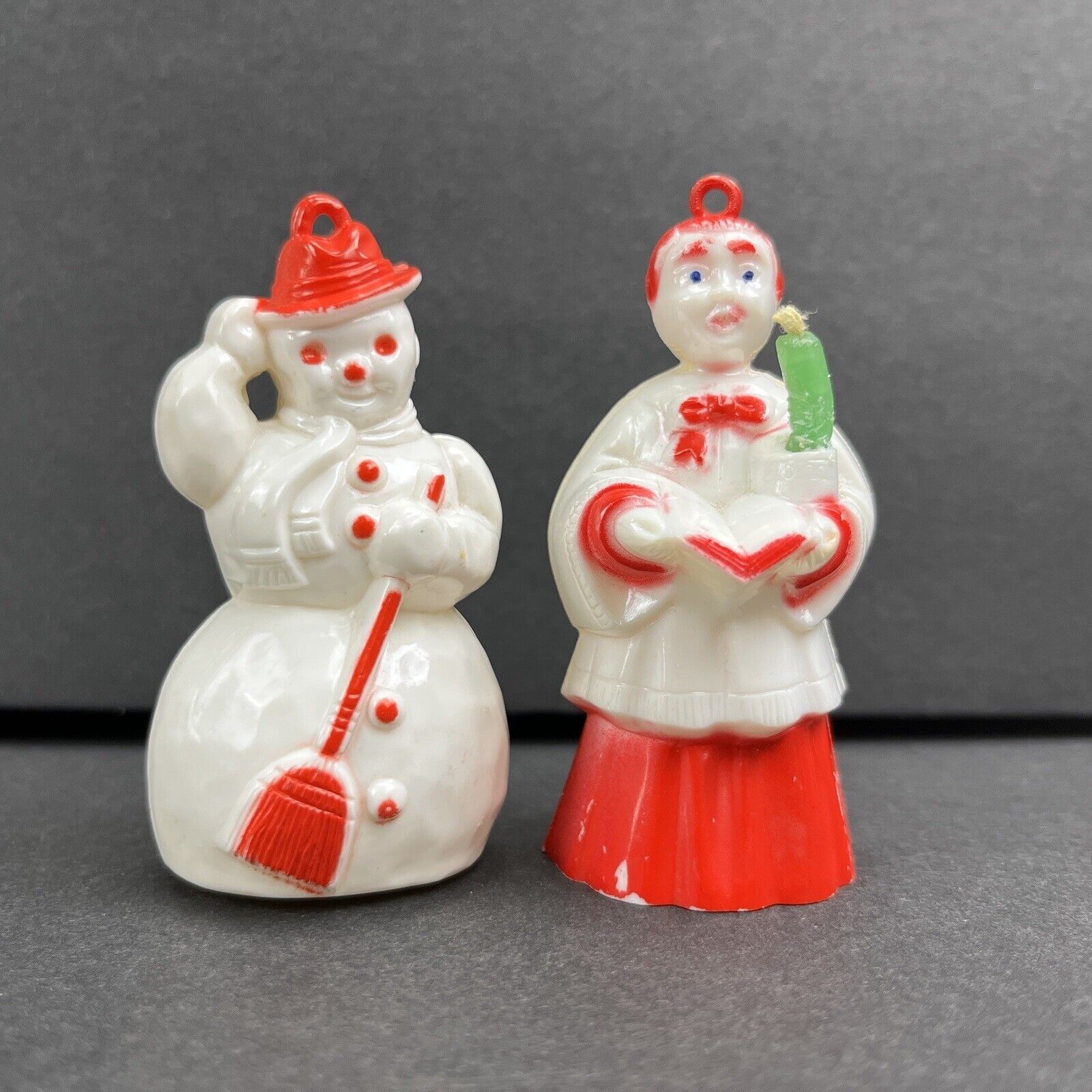 VTG Rosen Rosbro Christmas Ornaments Snowman and Choir Boy Mid Century 40s-60s