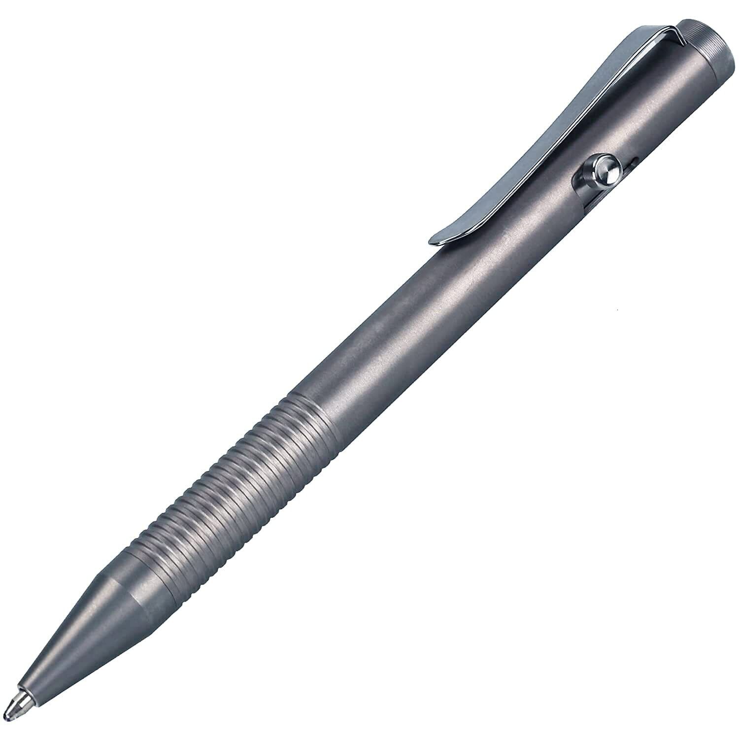 Titanium Bolt Action Pen Compatible with Parker Refill Durable Stainless Stee...