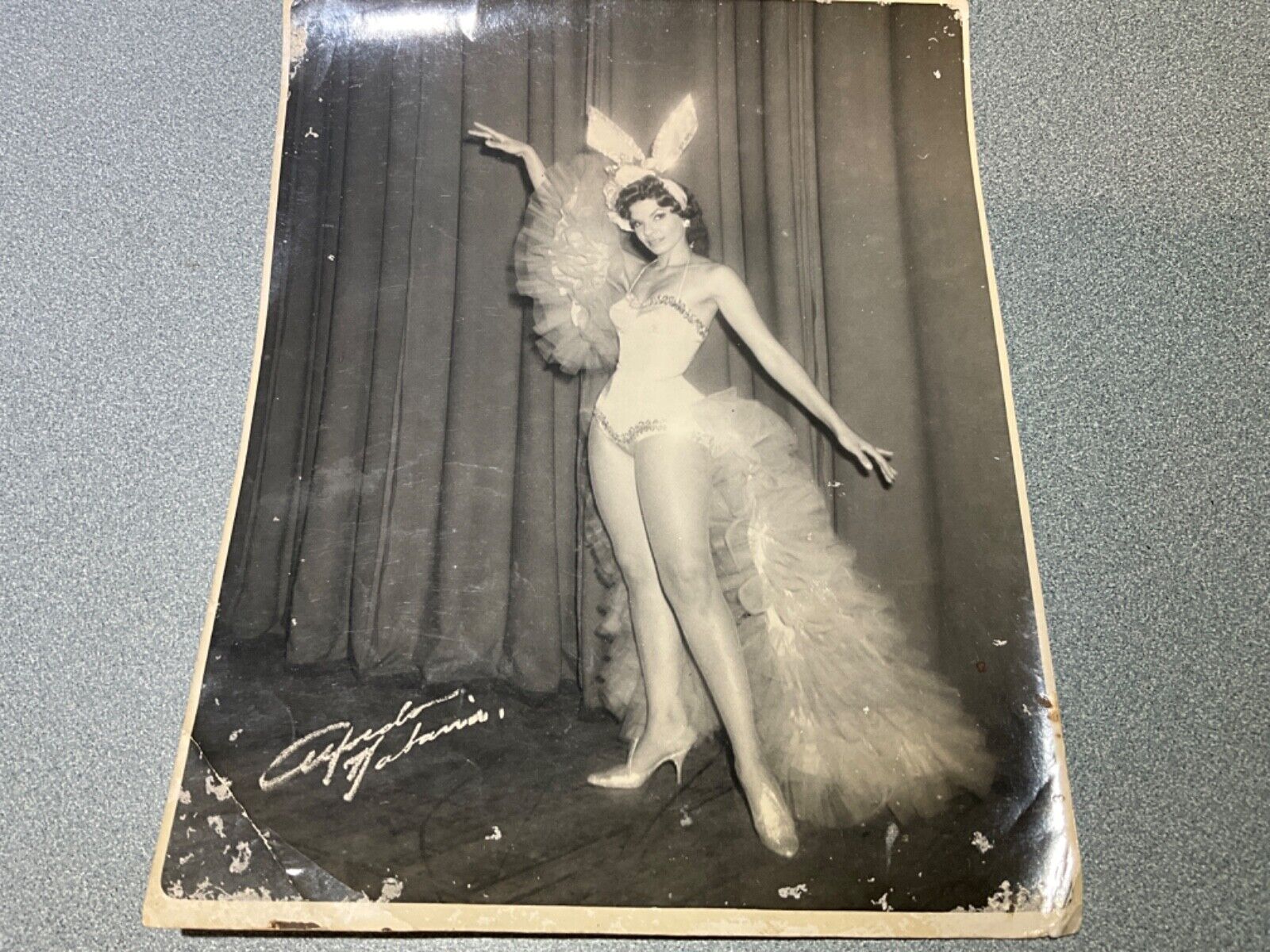 1950\'S ORIG PHOTO 10x8 BEAUTIFUL  CUBAN VEDETTE RUMBERA CABARET TROPICANA DANCER