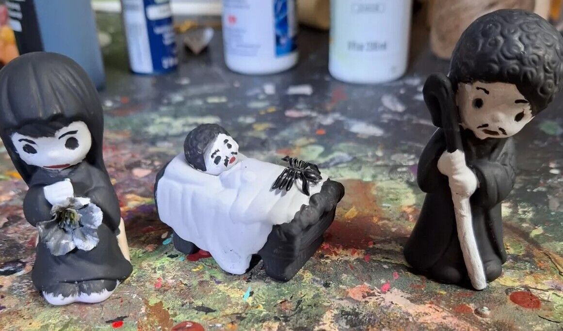 altered precious moments figurines Addams Family