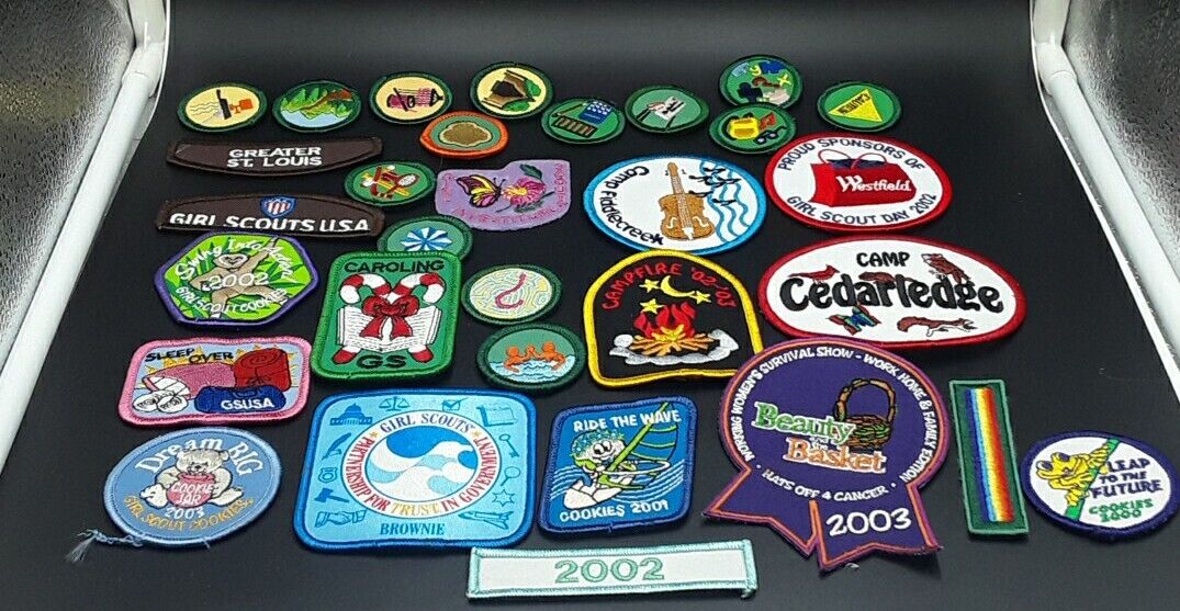 Vintage Girl Scout Patches Badges Lot of 31 GSA 2000s