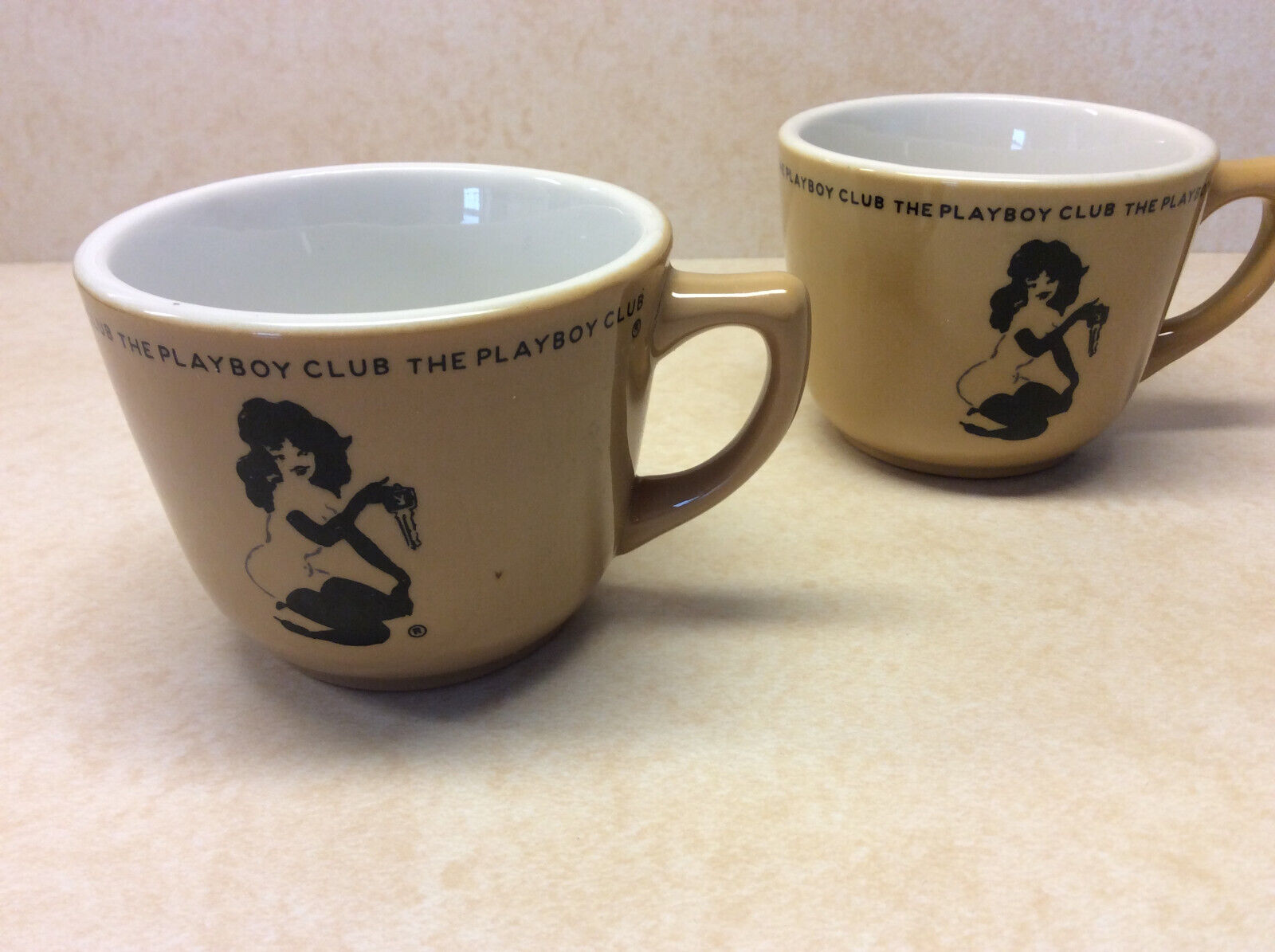 Two Vintage Playboy Club Femlin Espresso Cups Jackson China Mint Condition HMH