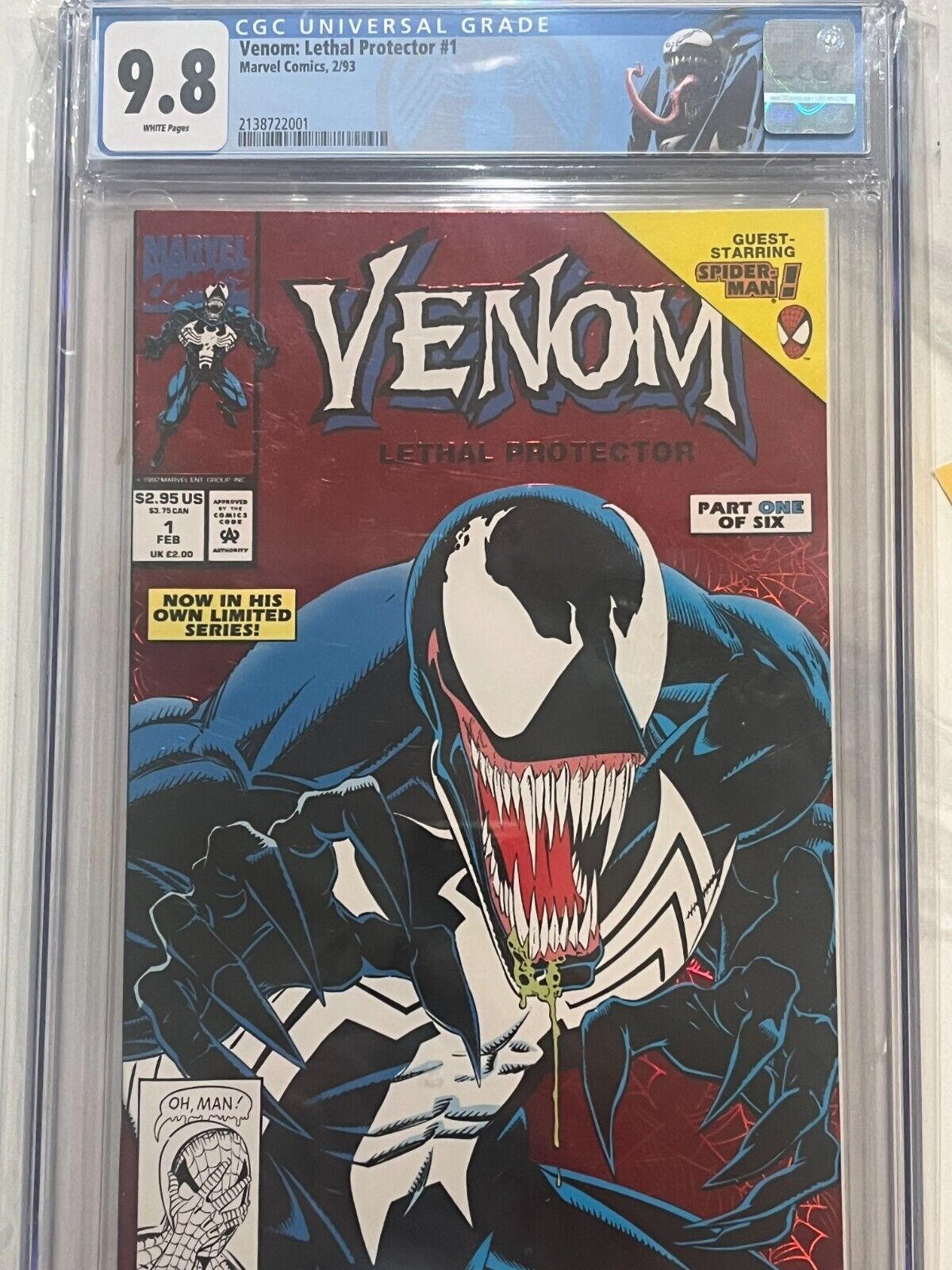 Venom: Lethal Protector #1 CGC 9.8 NEWSSTAND 1st Venom (Custom Matching Label)