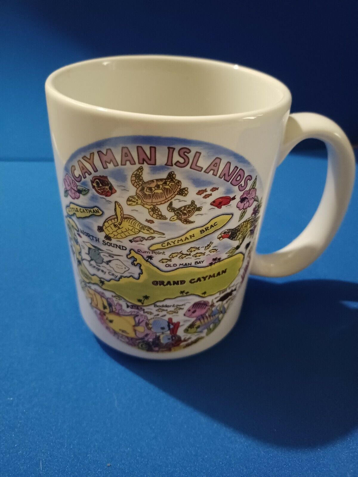 Vintage Cayman Island Mug / Coffee Cup Islands Map