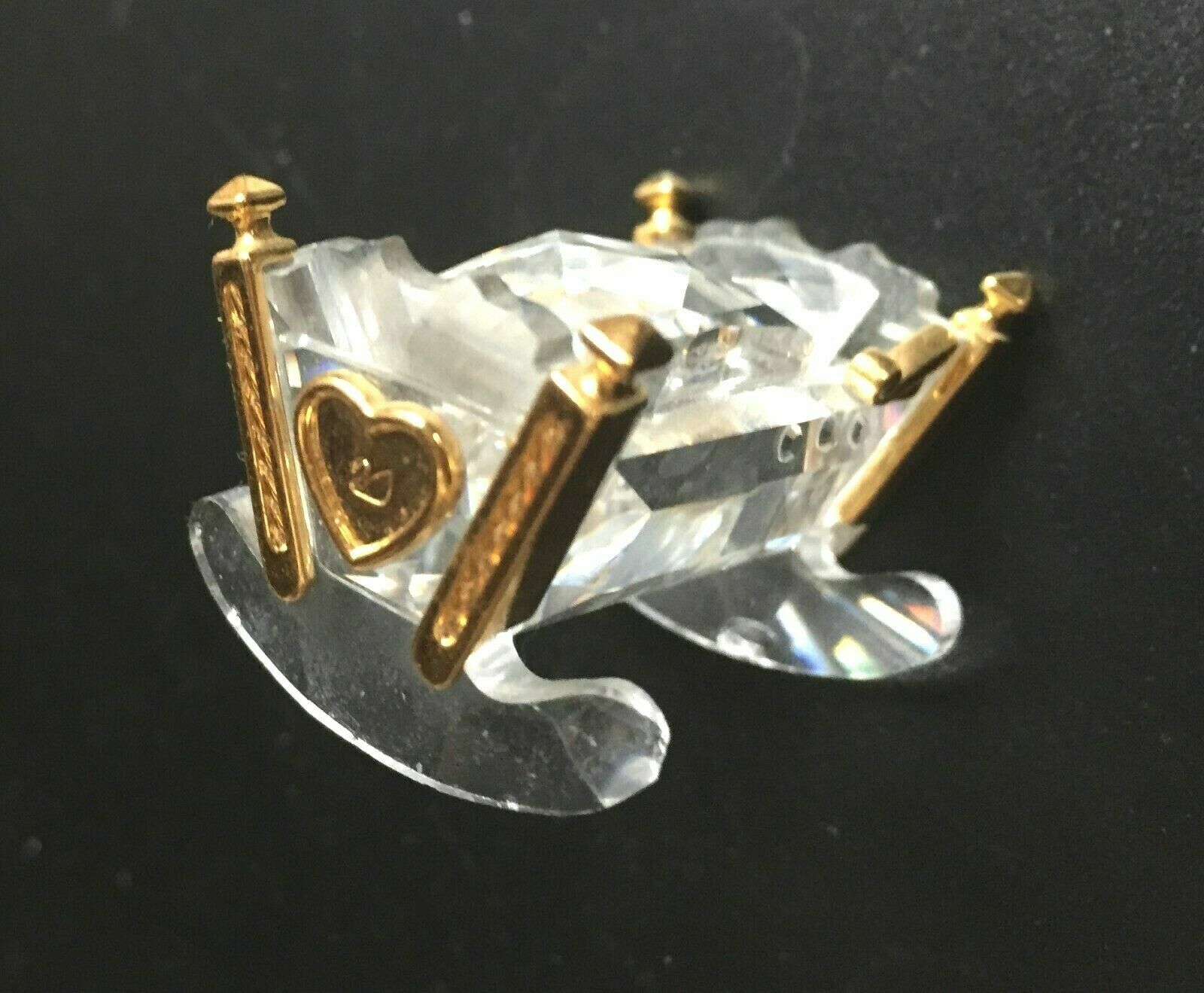 (PICK 1) Authentic Swarovski SIGNED Silver Crystal Memories Figurine w Gold Trim