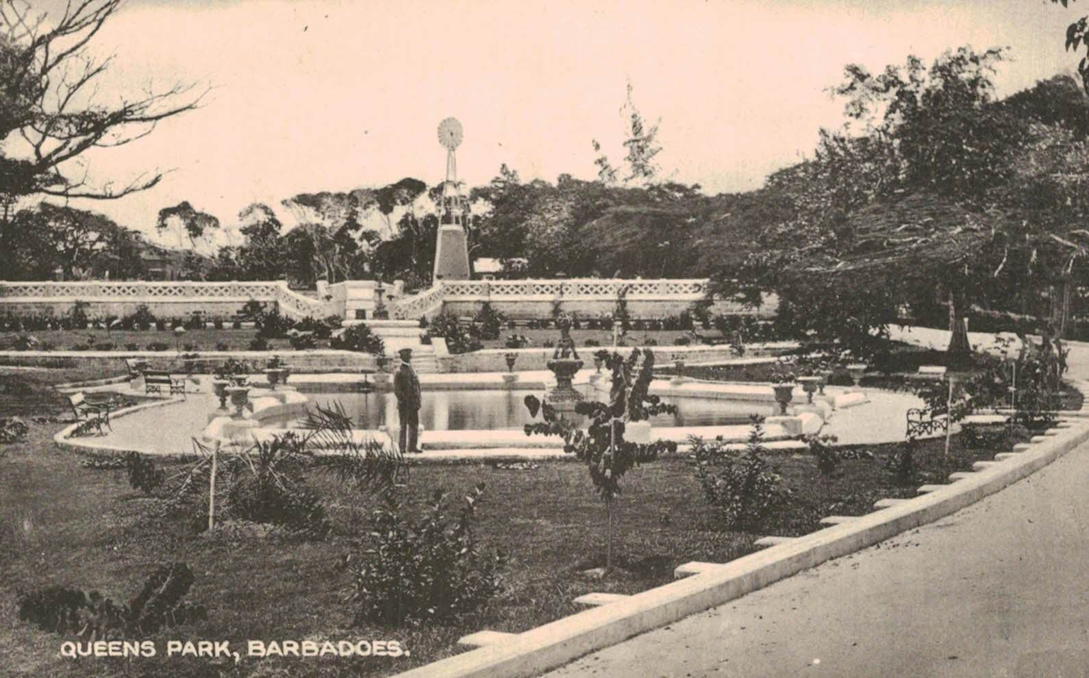 Bridgetown,Barbados,B.W.I.,Queens Park,Pond,Caribbean,c.1909
