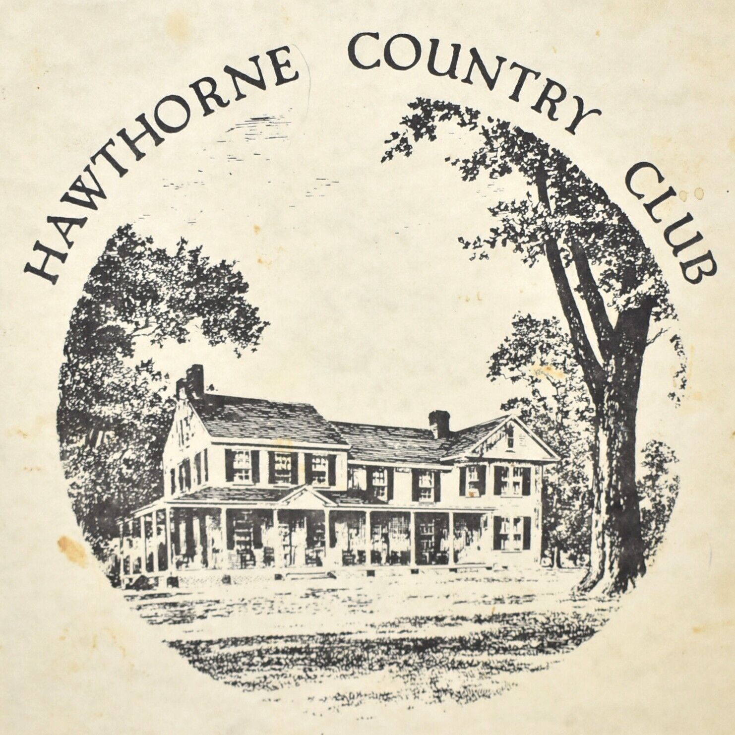 1980s Hawthorne Country Club Restaurant Menu Golf Resort La Plata Maryland