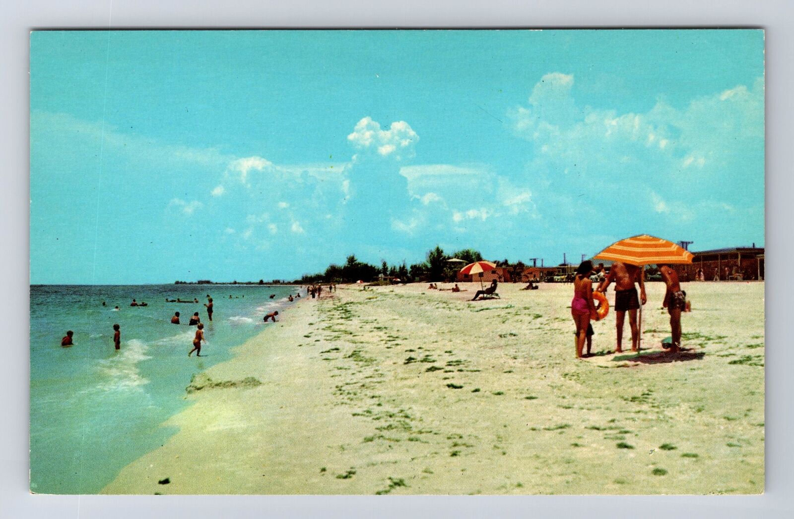 Nokomis FL-Florida, Nokomis Beach, Gulf of Mexico, Antique Vintage Postcard