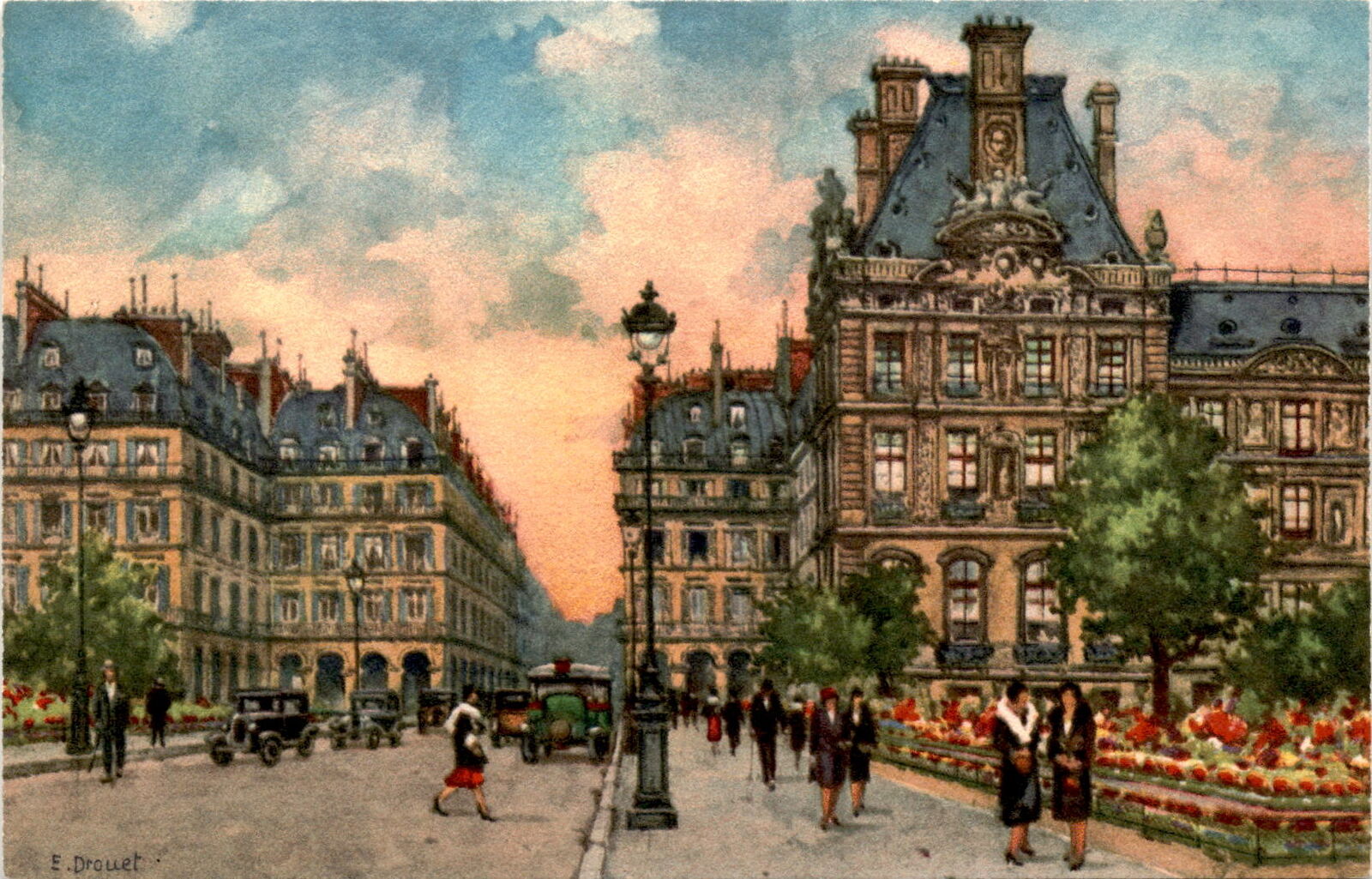 Paris, Les Tuileries, Le Pavillon de Marsan, Switzerland Postcard