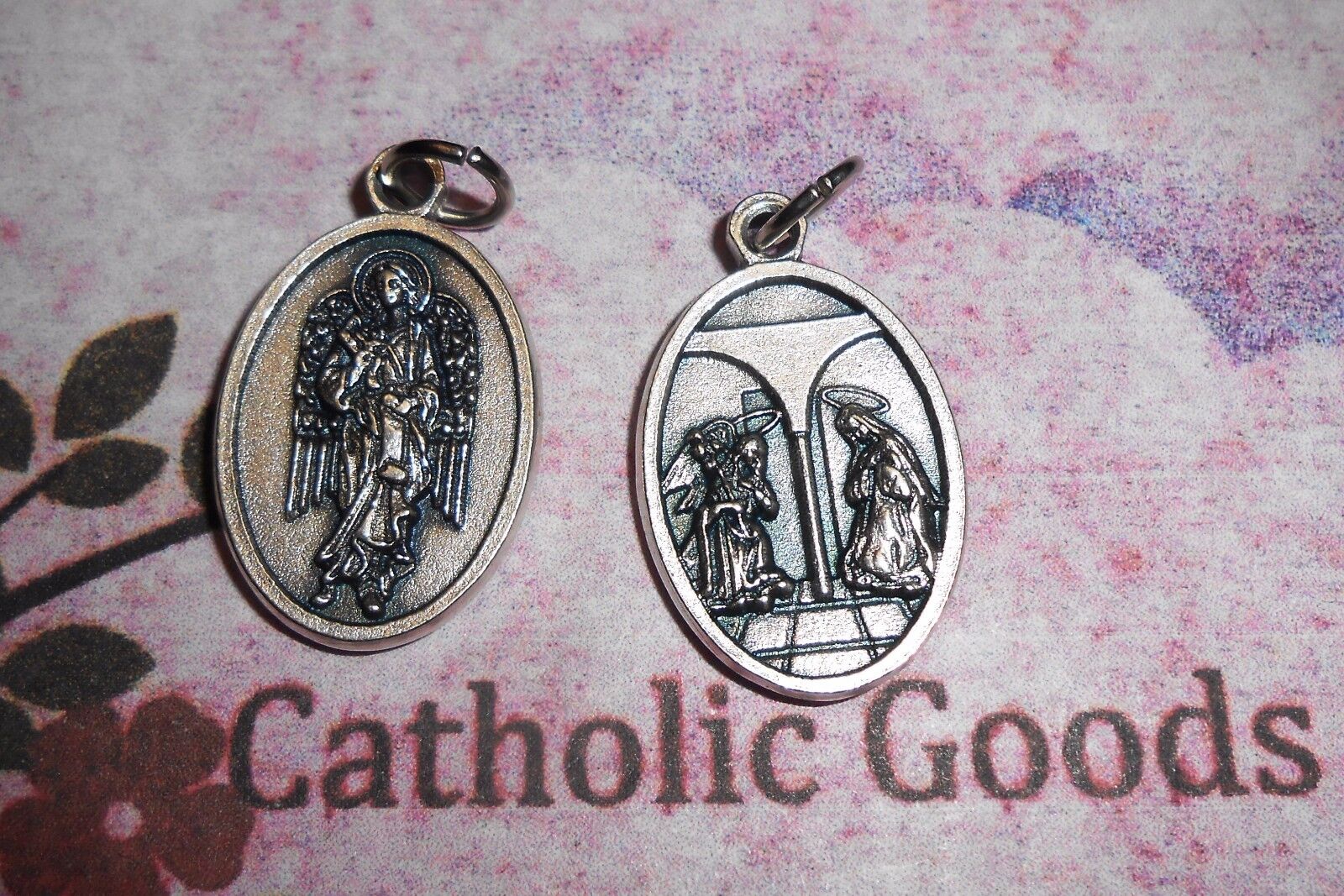 Saint St. Gabriel the Archangel - Annunciation - Silver-tone OX 1\