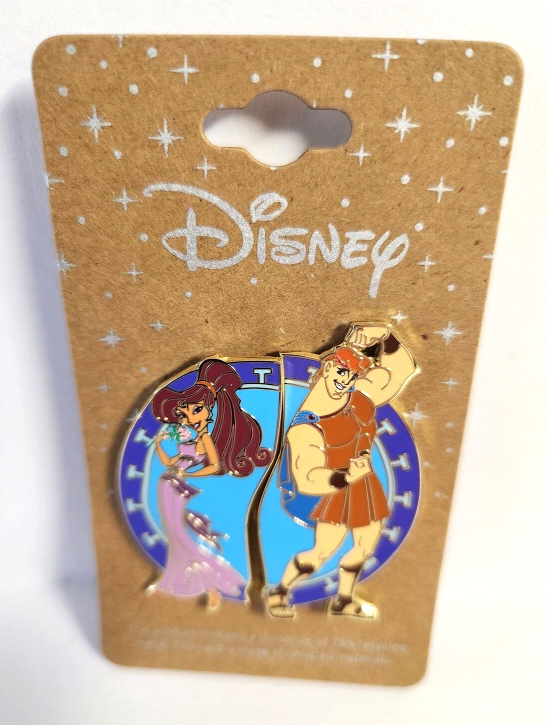 Disney Hercules Pin Set Meg & Hercules 2 Pins Authentic New