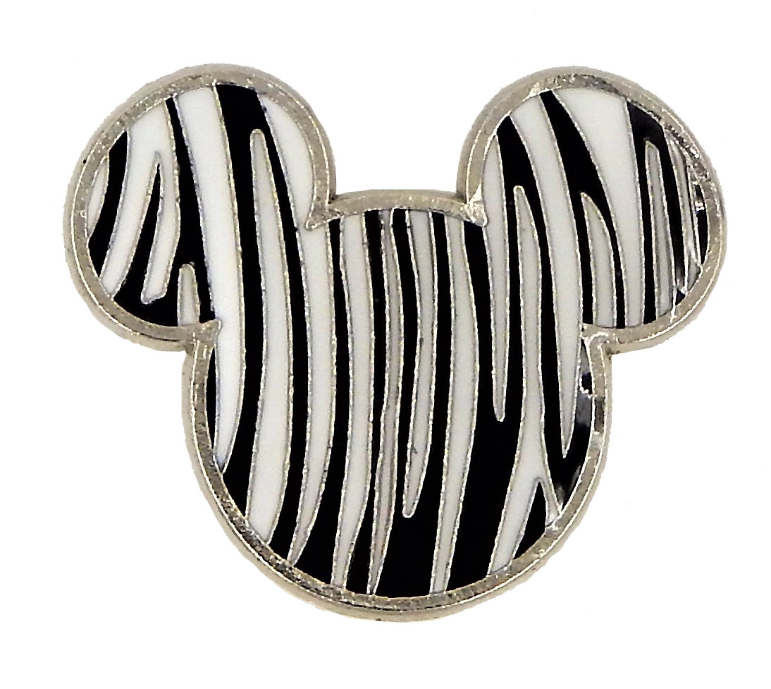 Mickey Mouse Head Icons Zebra Print Individual Disney Park Trading Pin ~ New