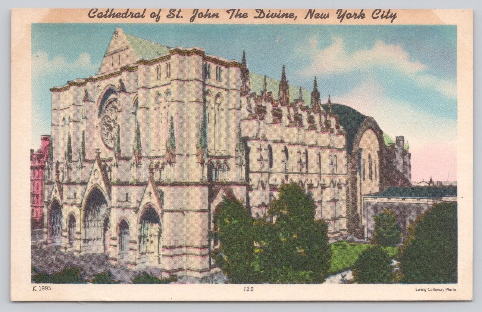 Postcard Cathedral of St John the Divine New York City UNP *a7