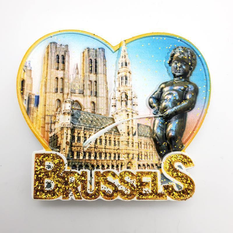 Brussels Belgium Refrigerator Fridge Magnet Travel Tourist Souvenir Gift Resin