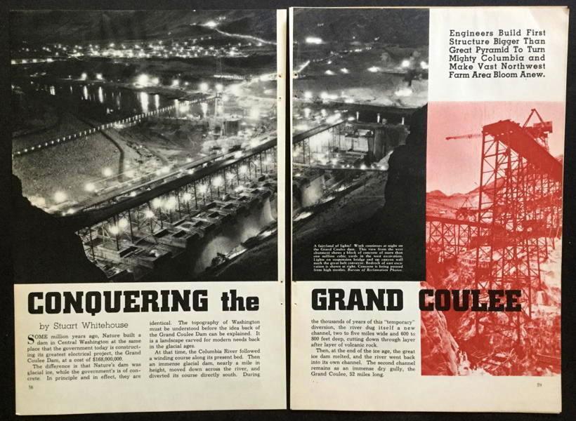“Conquering the Grand Coulee” 1937 pictorial Dam Construction~Watershed History