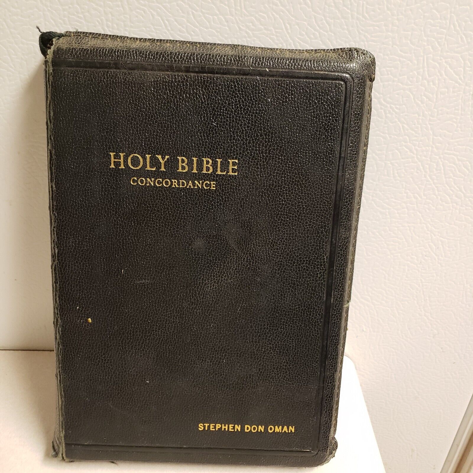 Vintage Holy Bible Concordance KJV Red Letter Edition Zipper World Small