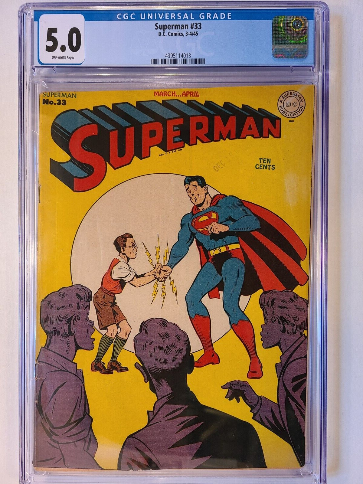 SUPERMAN # 33 DC 1945 CGC 5.0