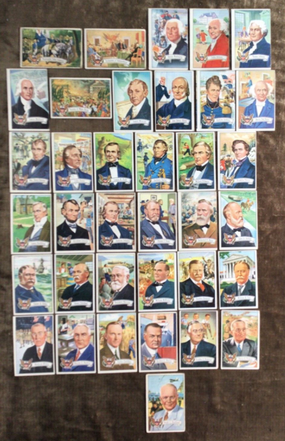 Complete Set #1 - 36 1956 Vintage Topps Chewing Gum US Presidents Cards