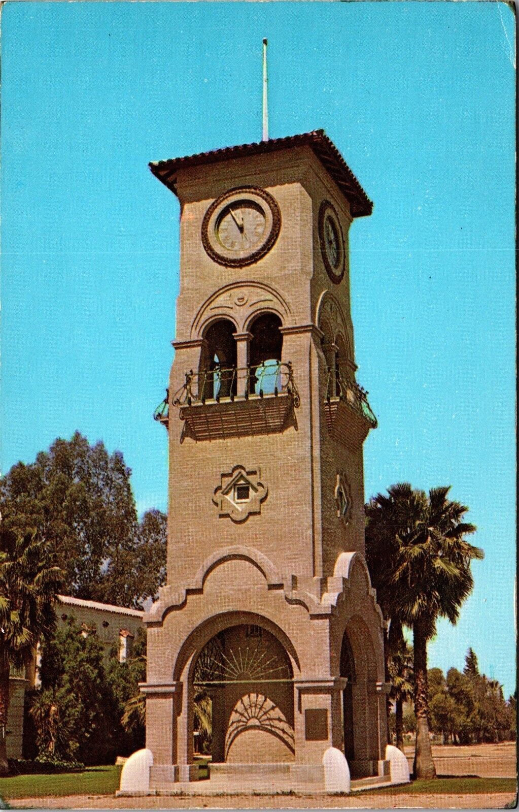 CA Bakersfield, Beale Memorial Clock Tower, Chrome Unposted