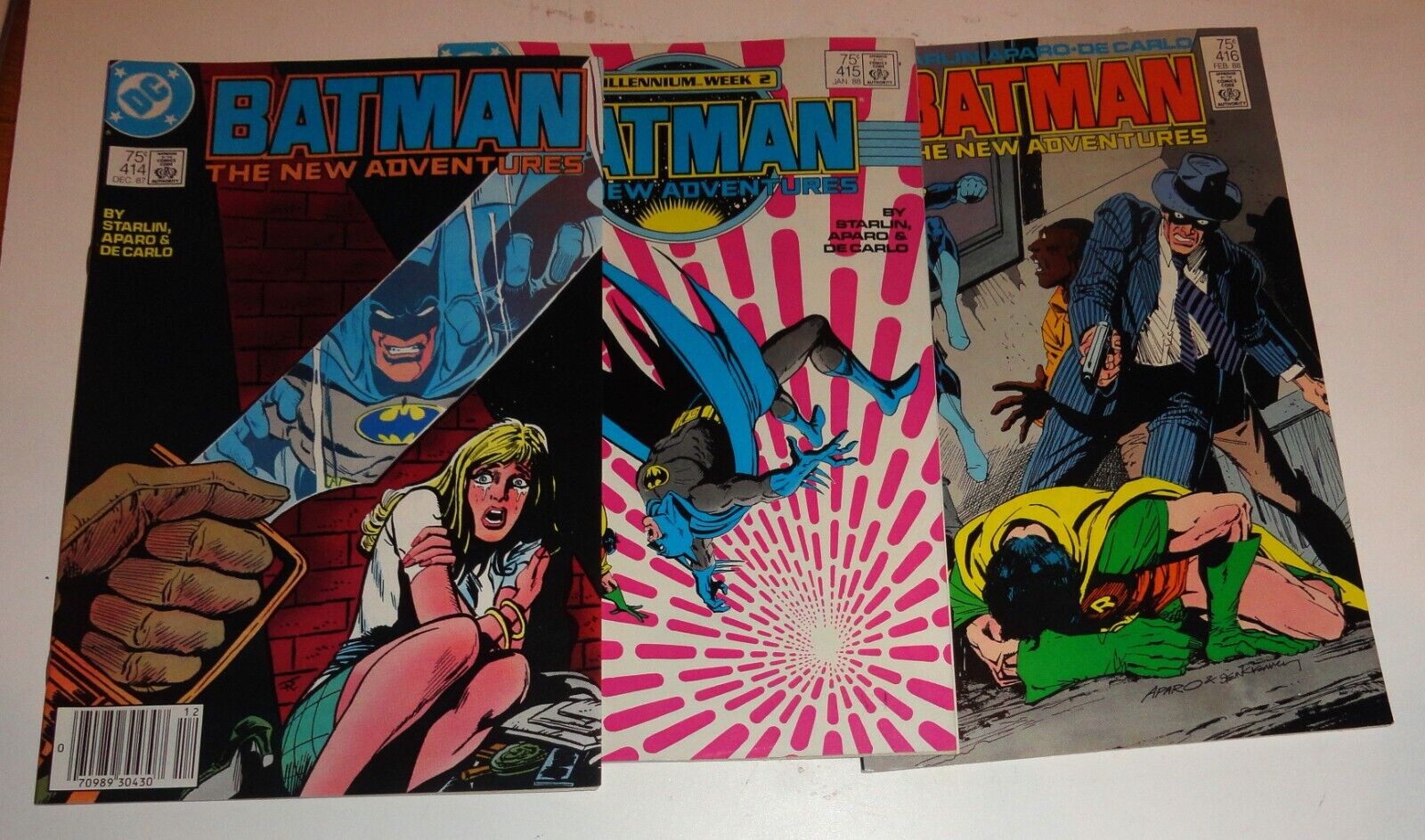 BATMAN #414,415,416 9.2 STARLIN HIGH GRADE 1987