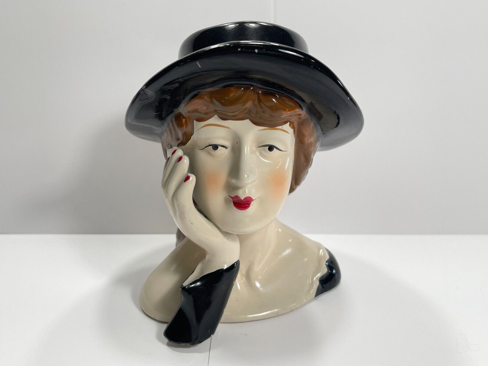 Vintage Lady In Hat Bust - \