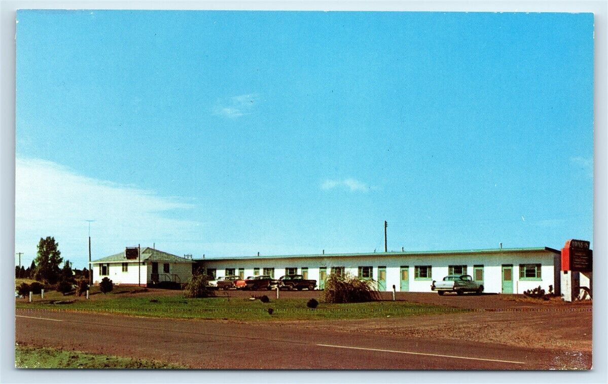 Postcard Riverside Motel, Hayward, Wisconsin 1950\'s G159