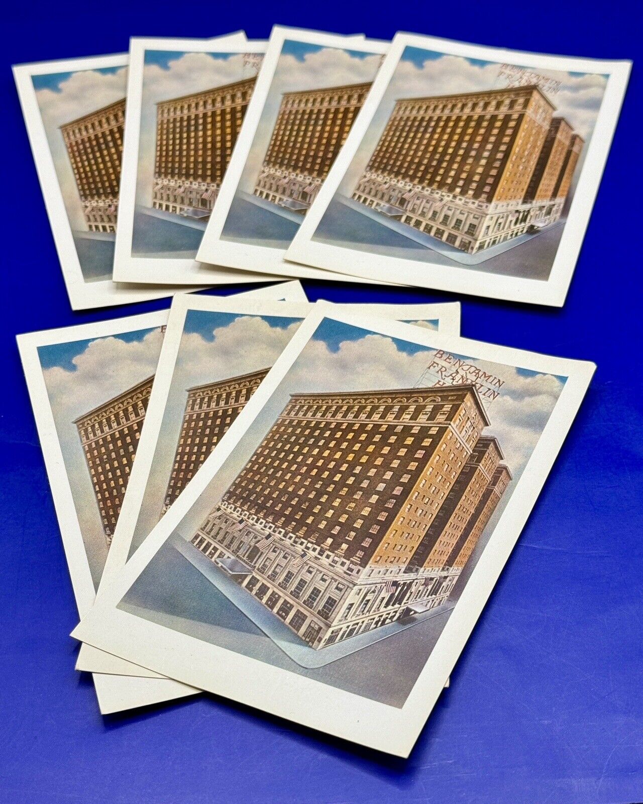 Lot Of 7 Vintage BENJAMIN FRANKLIN HOTEL Postcards Philadelphia Pa Unposted NOS