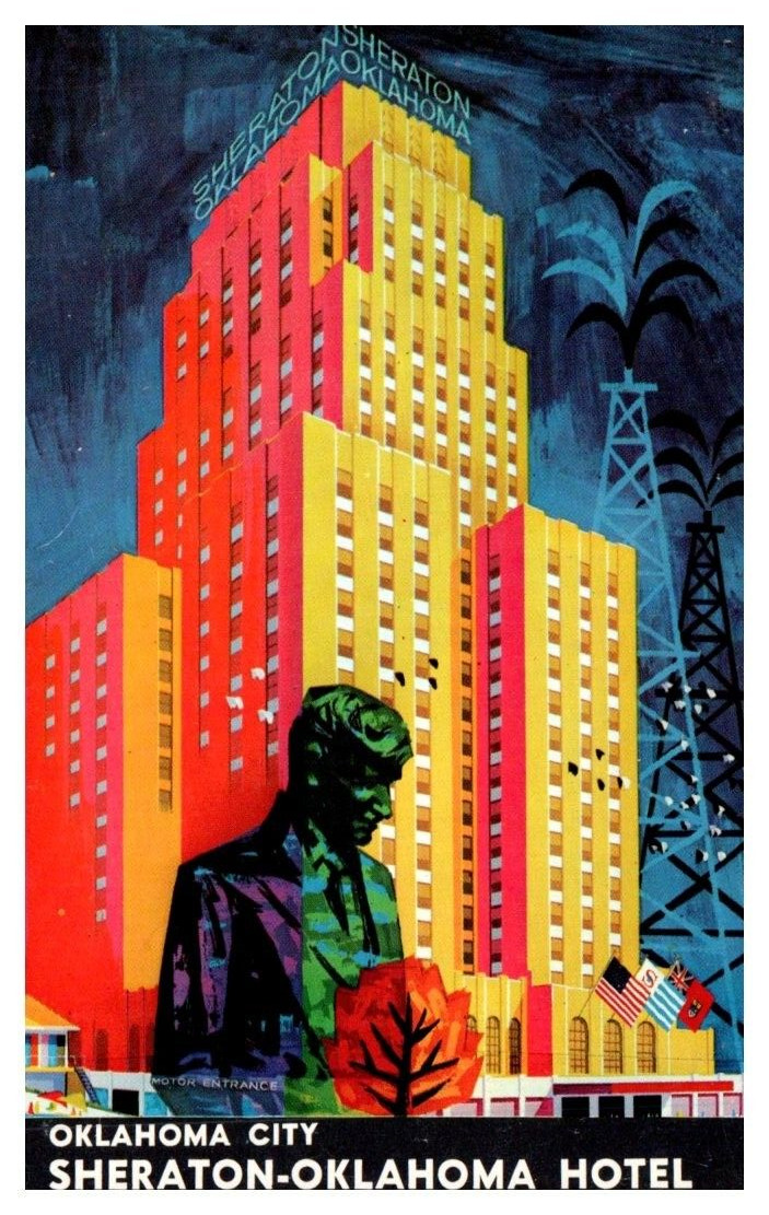 OKLAHOMA CITY SHERATON HOTEL c1968 - Postcard
