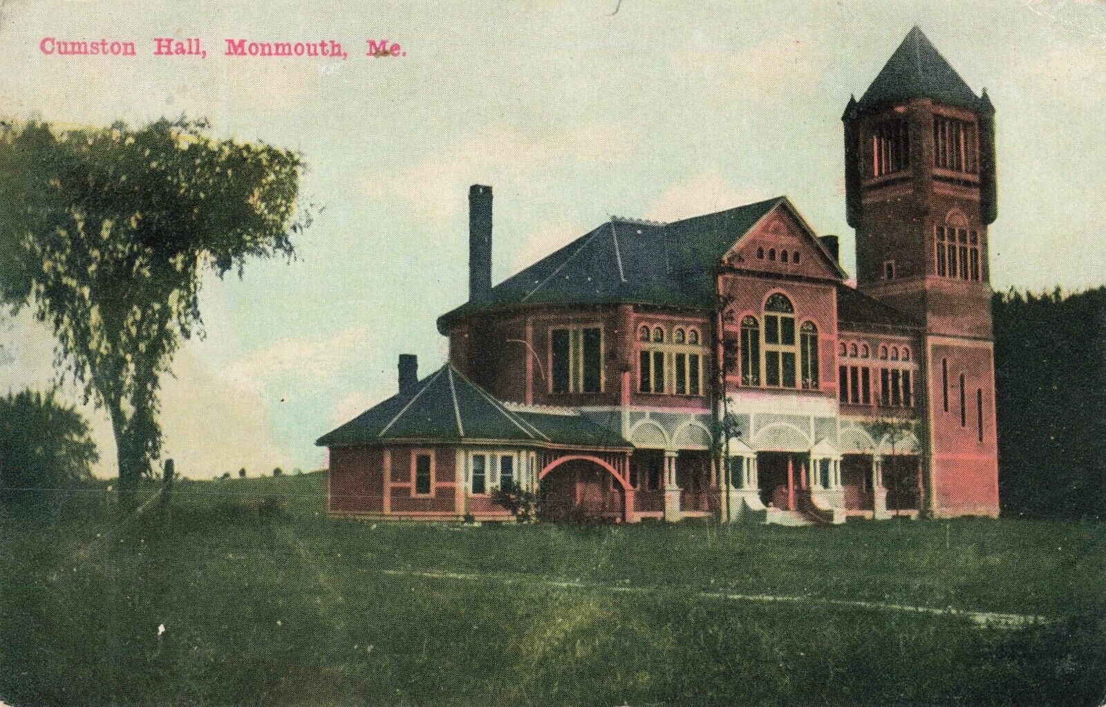 Cumston Hall, Monmouth, Maine ME - c1910 Vintage Postcard