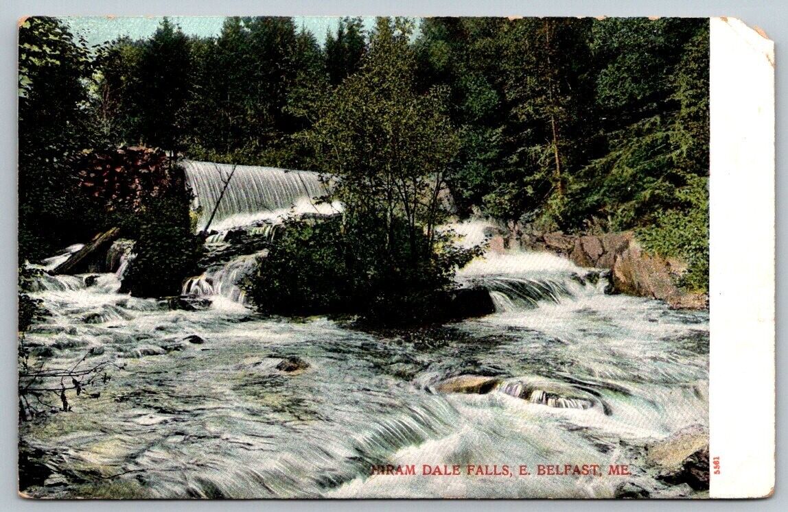 Hiram Dale Falls  East Belfast  Maine  Postcard  c1907