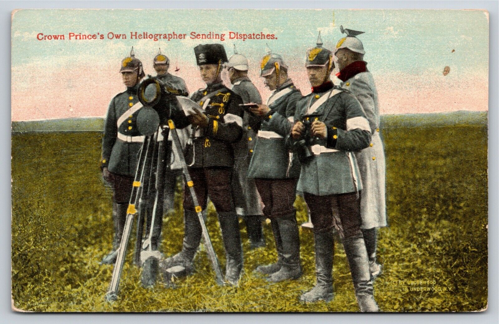 Military~Crown Princes Heliographer Sending Dispatches~Germany~Vintage Postcard