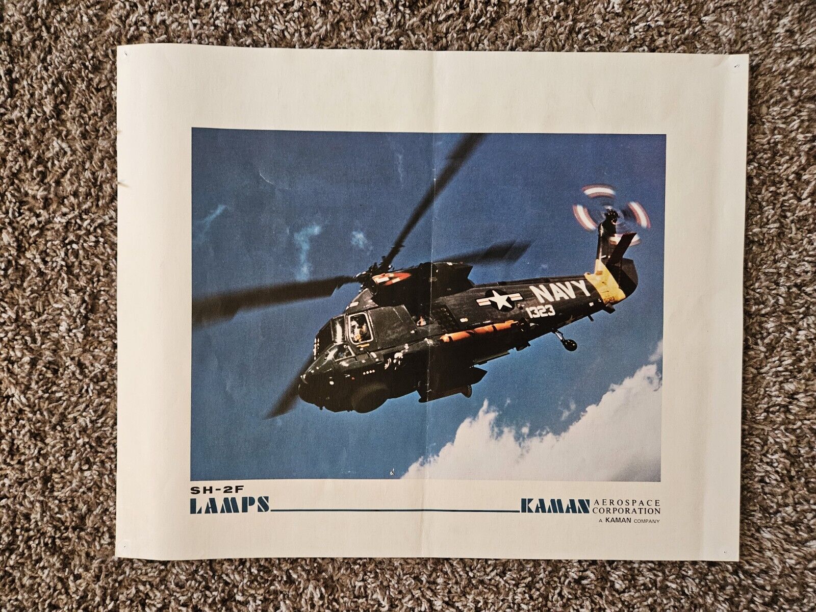 Vintage Kaman Aerospace Helicopter Poster